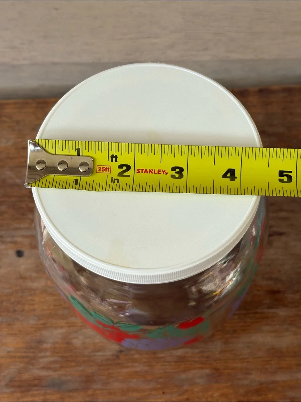 VTG Glass Storage Jar – Mid-Century Fruit Motif Kitchen Decor